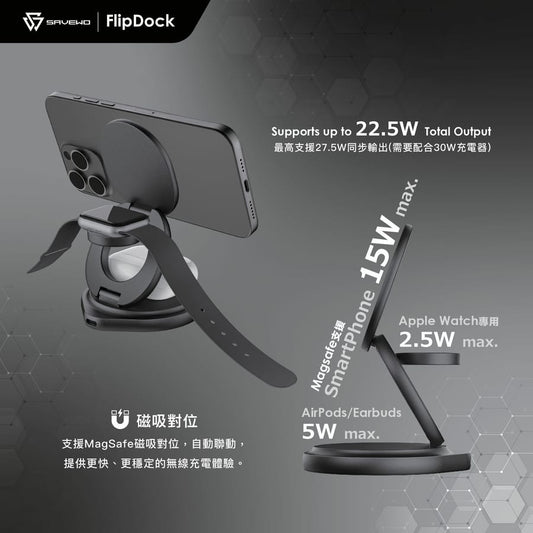 SAVEWO FlipDock Qi2