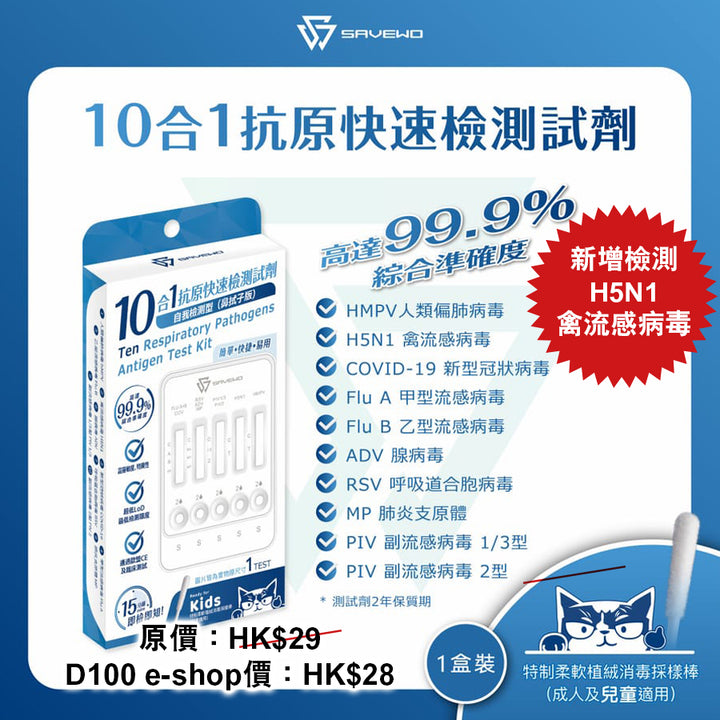 SAVEWO 十合一抗原快速檢測試劑